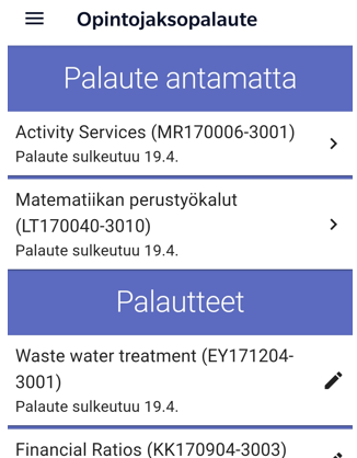 Tuudon kurssipalaute
